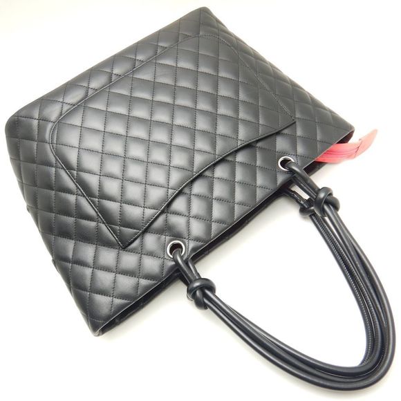 Chanel Large Tote Bag Cambon Line Calf Black - Picture 3 of 6